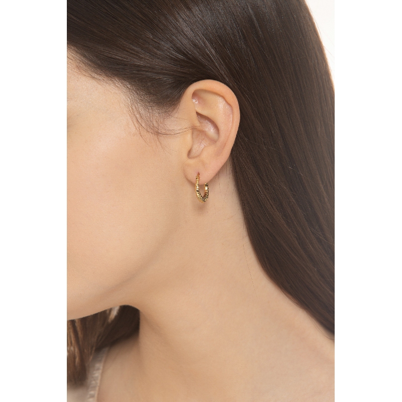 Hoops earrings in yellow gold 18k