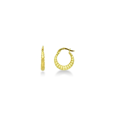 Hoops earrings in yellow gold 18k