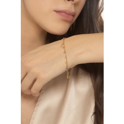 18k yellow gold bracelet with lucky charms  2