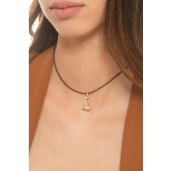 18k yellow gold with charm cat and zircons 2