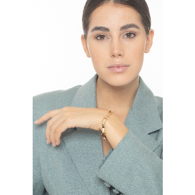 18k yellow gold bracelet with enlongated links