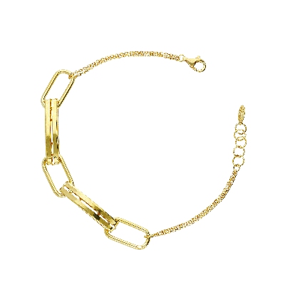 18k yellow gold bracelet with enlongated links
