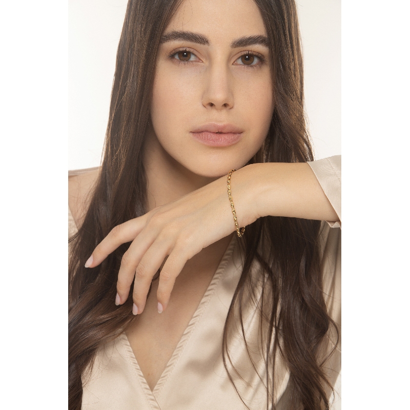 18k yellow gold bracelet, 17 cm