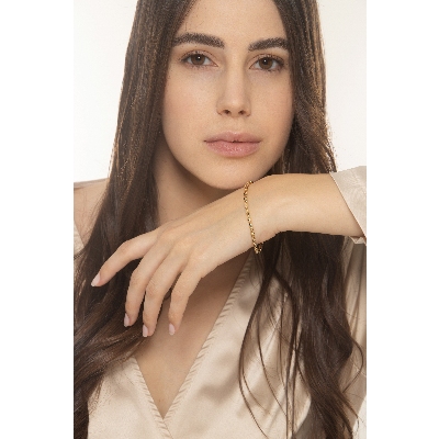 18k yellow gold bracelet, 17 cm