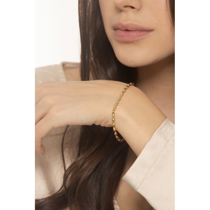 18k yellow gold bracelet, 17 cm