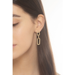 Orecchini in oro giallo 18k a graffetta lucida 2