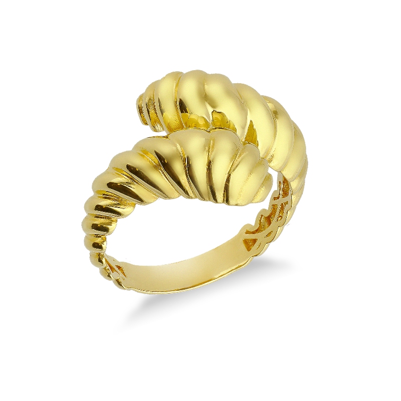 Contrariè ring in yellow gold 18k