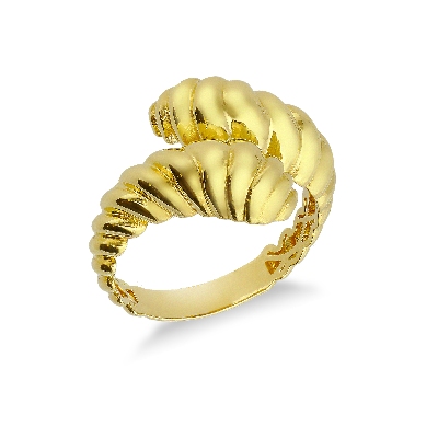 Contrariè ring in yellow gold 18k