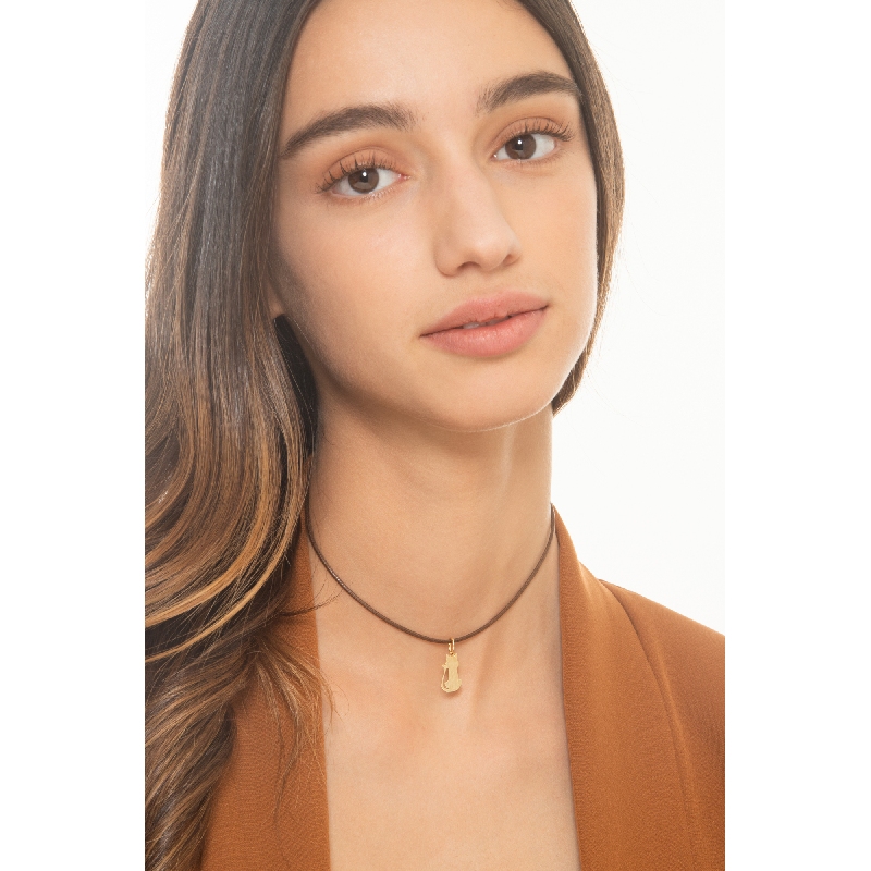 Charm in yellow gold 18k with cat 