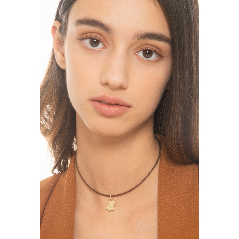 18k yellow gold charm with dog 