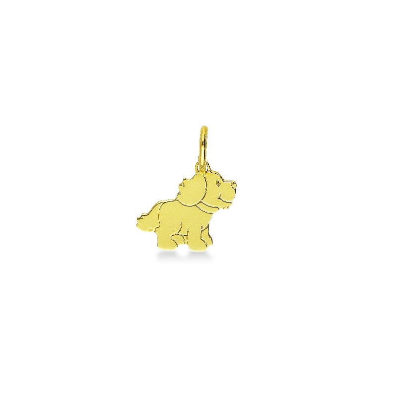 18k yellow gold charm with dog 