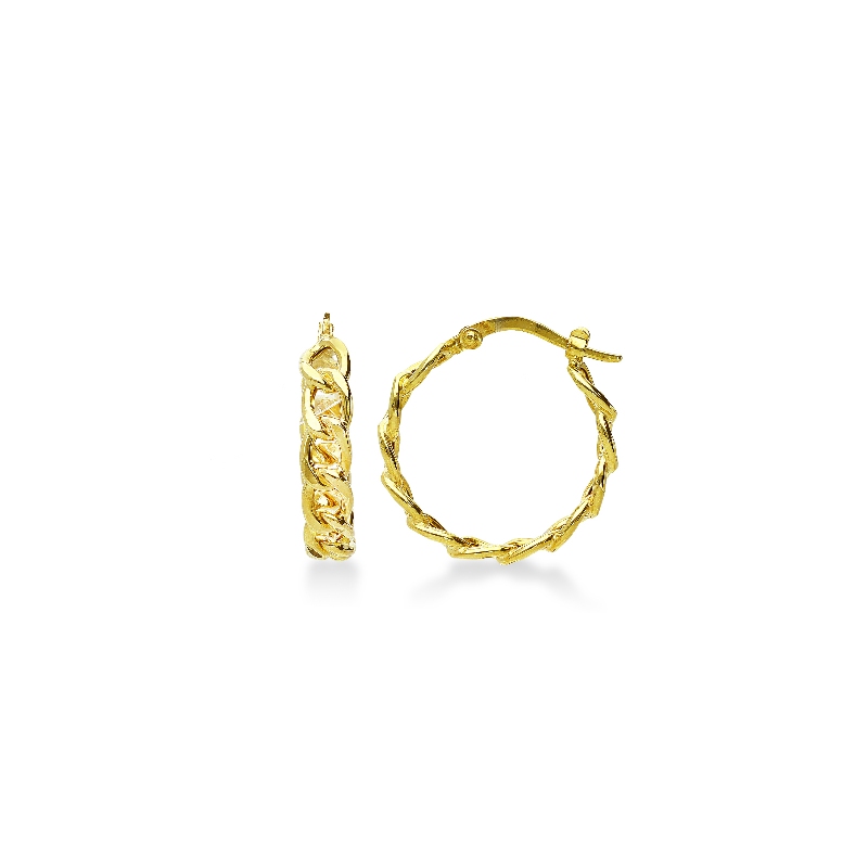 18k yellow gold hoop earrings