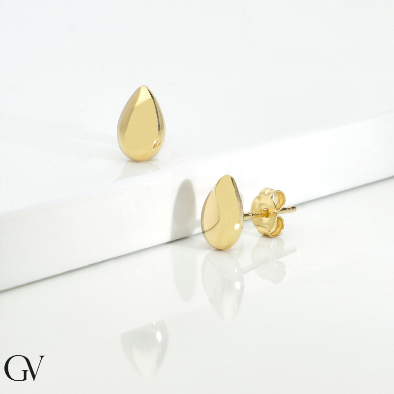 750 yellow gold little drop earrings