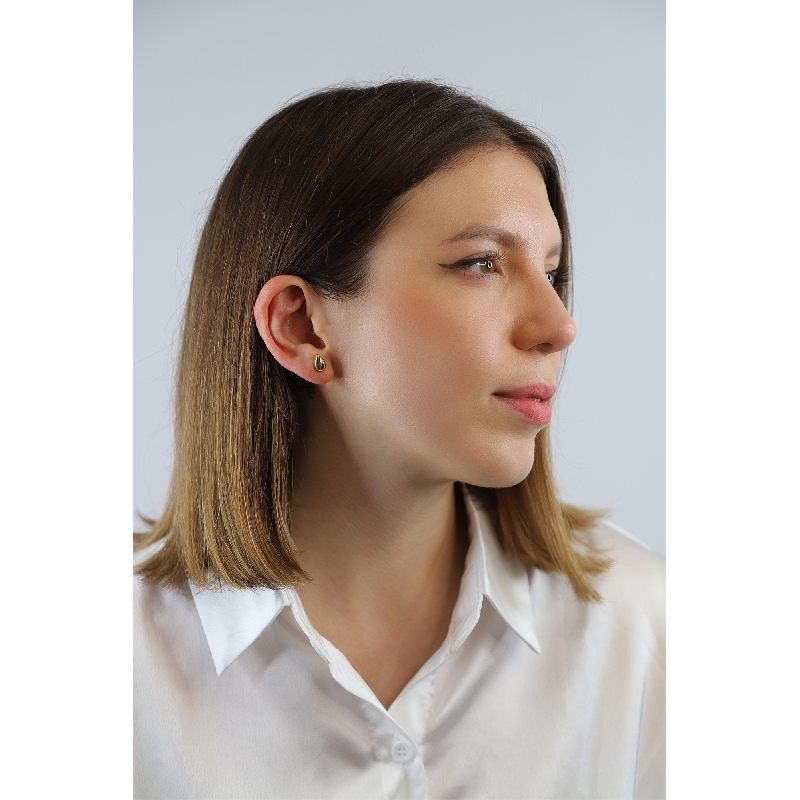 750 yellow gold little drop earrings