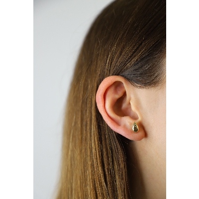 750 yellow gold little drop earrings