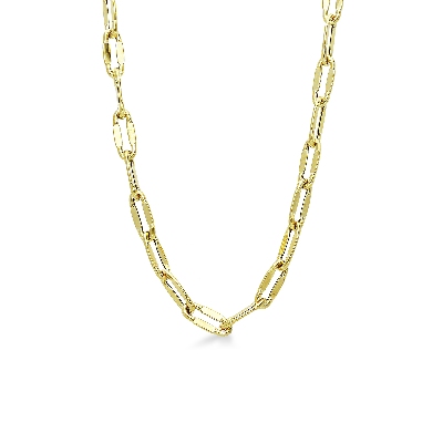 Collana maglia a catena lucida in oro giallo 750