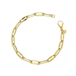 Bracciale maglia a catena lucida in oro giallo 18k