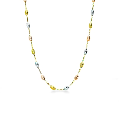 18k yellow gold necklace with spheres