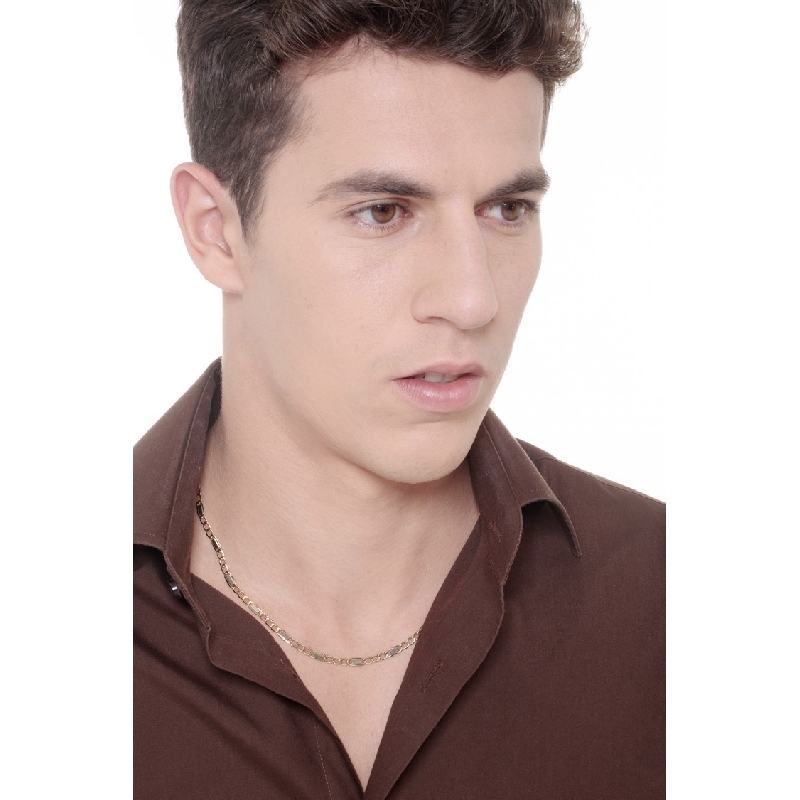 18k yellow gold fancy man chain