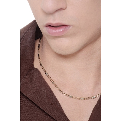 18k yellow gold fancy man chain