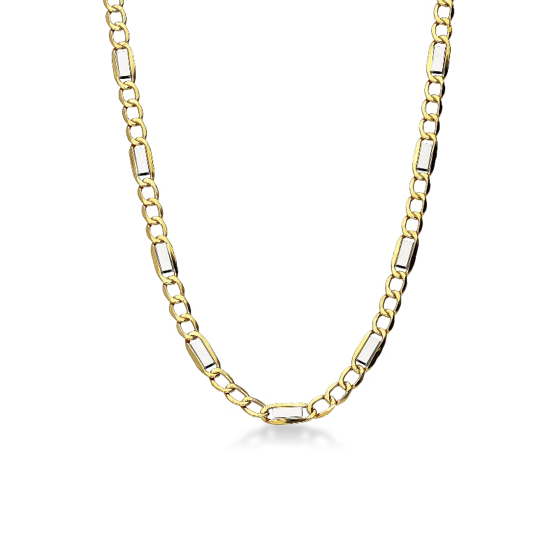 18k yellow gold fancy man chain