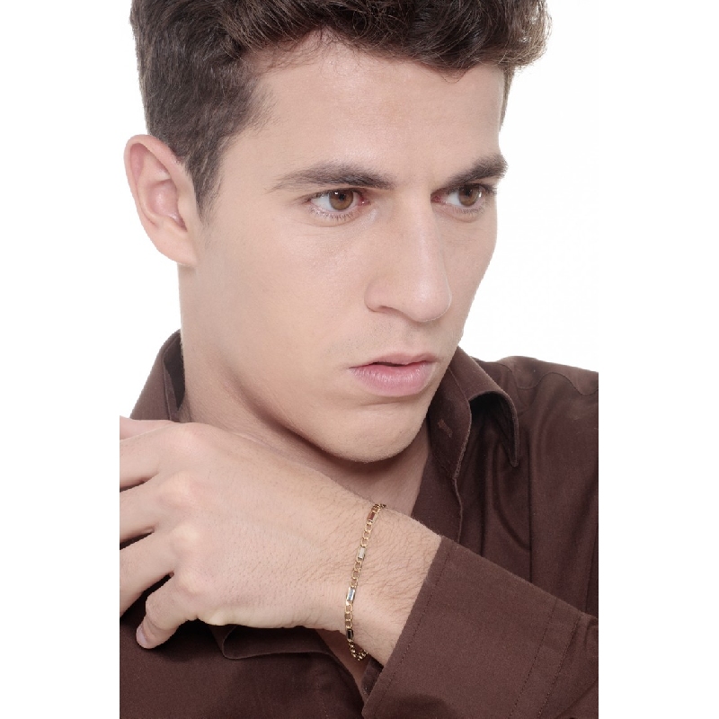 Fancy 18k yellow gol man bracelet