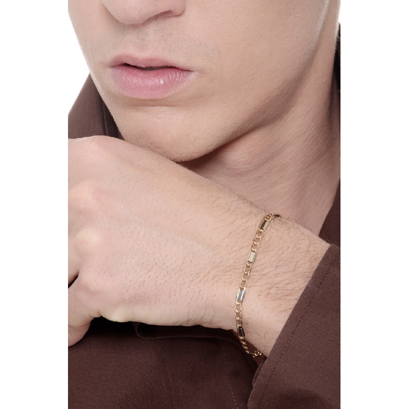 Fancy 18k yellow gol man bracelet