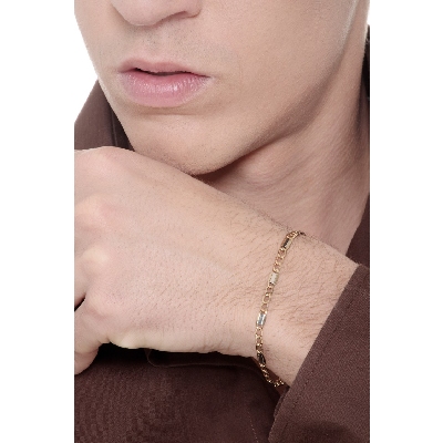 Fancy 18k yellow gol man bracelet