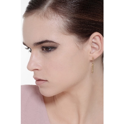Yellow gold 18k drop earrings 