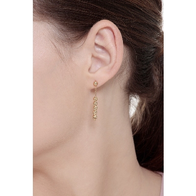 Yellow gold 18k drop earrings 