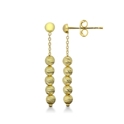 Yellow gold 18k drop earrings 