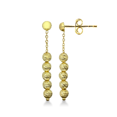 Yellow gold 18k drop earrings 