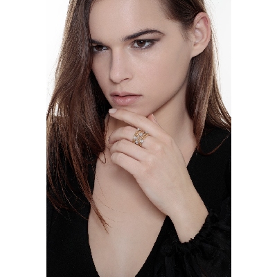 18k yellow and white gold with diamonds hearts 