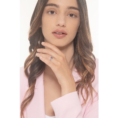 ANELLO CON BRILLANTI E TANZANITE