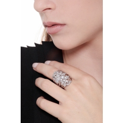 18k white gold band diamond ring  2