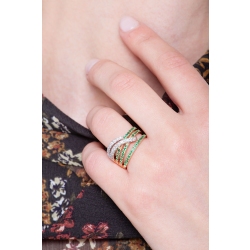 18k rosé and white gold with emeralds and diamonds  2