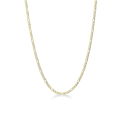Small figaro necklace in 18k yellow gold