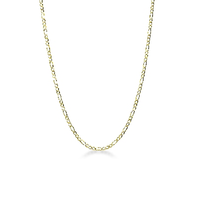 Small figaro necklace in 18k yellow gold