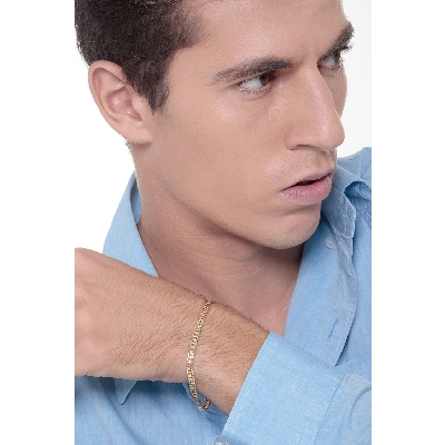 Men anchor bracelet, in 18k yelllow gold