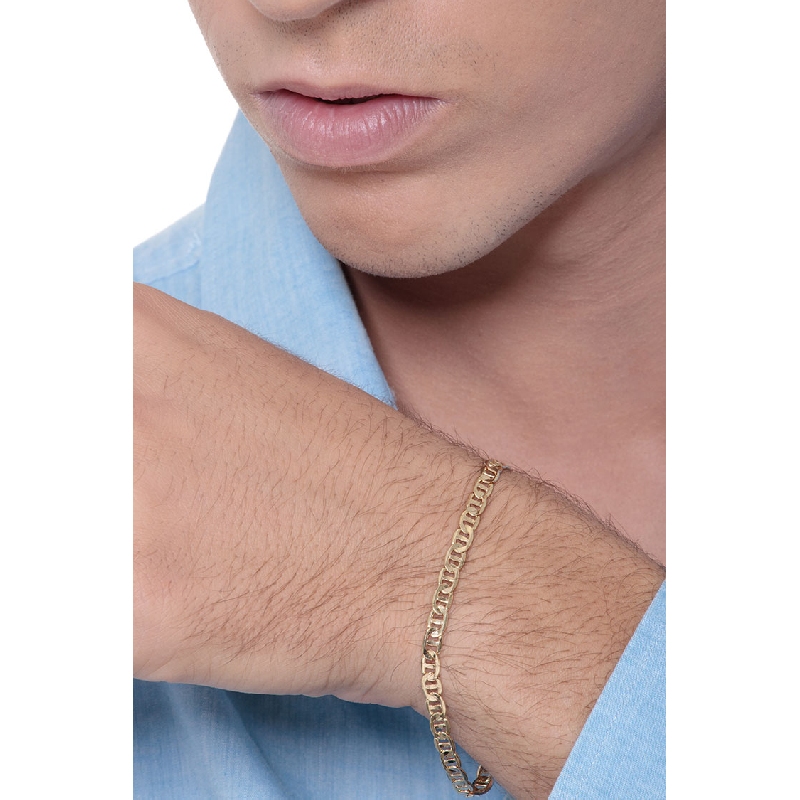 Men anchor bracelet, in 18k yelllow gold