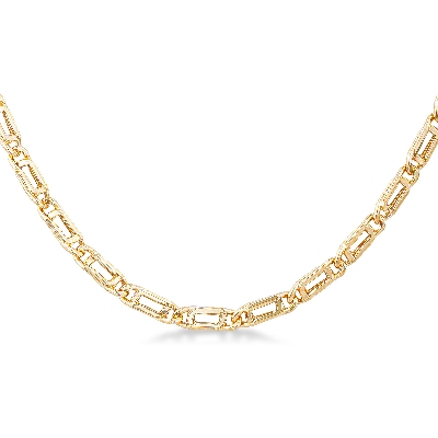 18k yellow gold Figaro chain 