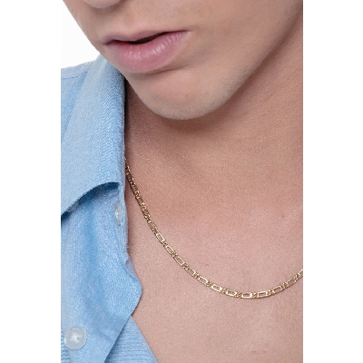 18k yellow gold Figaro chain 
