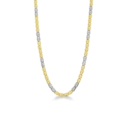 Chain in 18k yellow and white gold , 50 cm