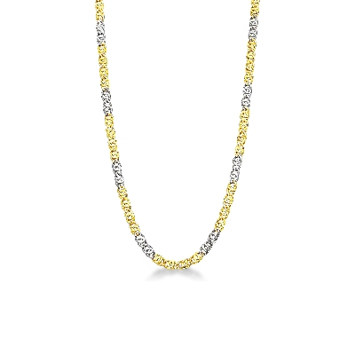 Chain in 18k yellow and white gold , 50 cm