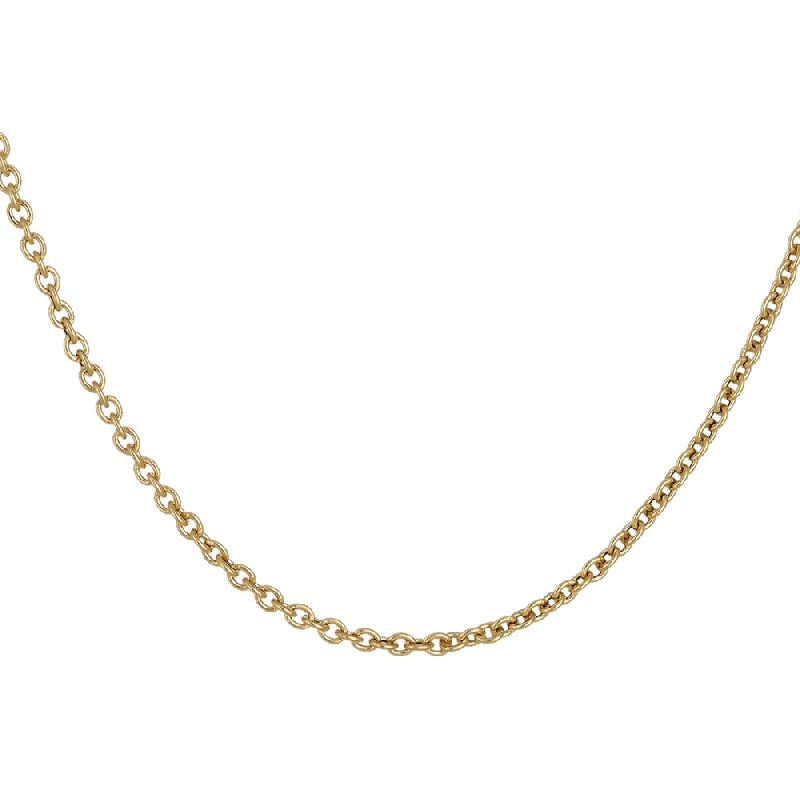 18k yellow gold cable chain , 45 cm
