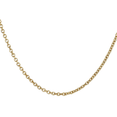 18k yellow gold cable chain , 45 cm