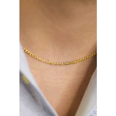 18k yellow gold anchor chain, 45 cm