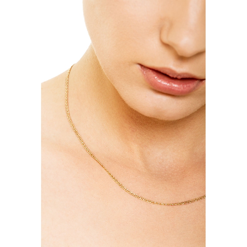 18k yellow gold anchor chain, 45 cm