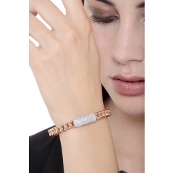 18k rose gold semirigid bracelet with diamonds 2