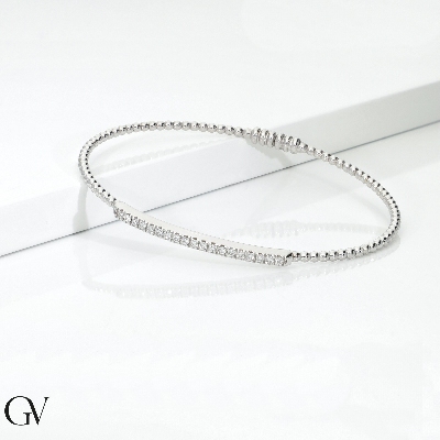 White Gold Bracelet Woman With Diamonds